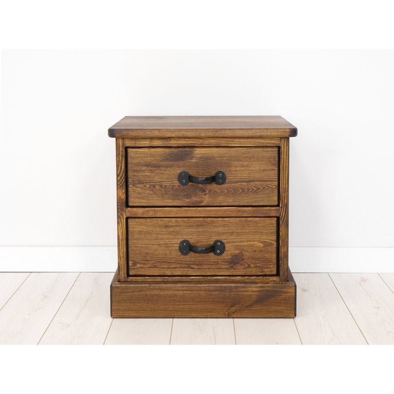 Broussard 50cm W Solid Wood Bedside Table