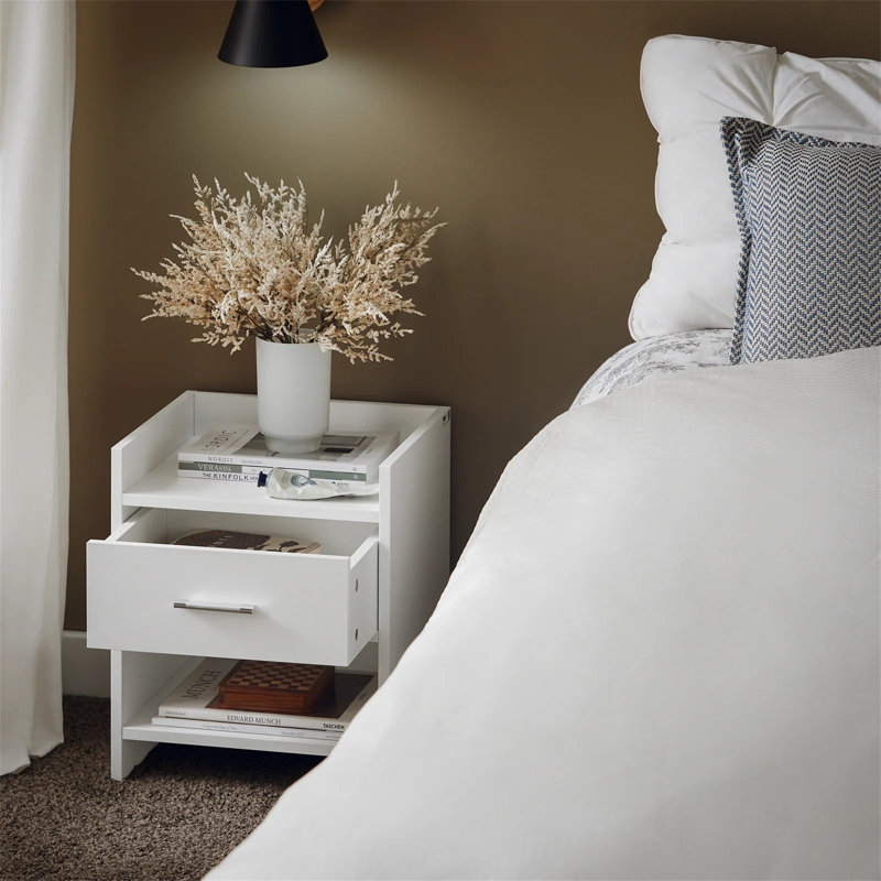 38cm W Manufactured Wood Bedside Table