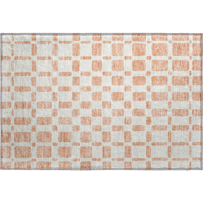 Premium Machine Washable Prisco Peach Rug