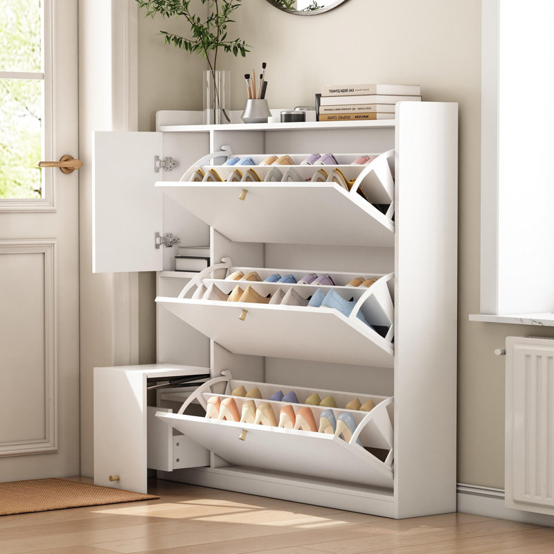 24 Pair Shoe Storage Cabinet