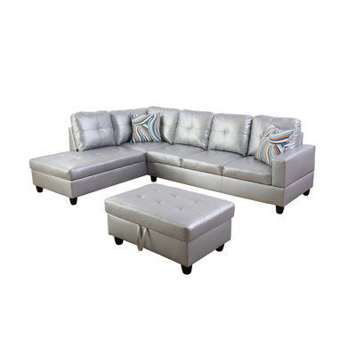 Betson 103.5" Wide Sofa & Chaise with Ottoman by Winston Porter