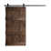 Castle Series 84'' Solid Wood Paneled Satin with Installation Hardware Kit Barn Door