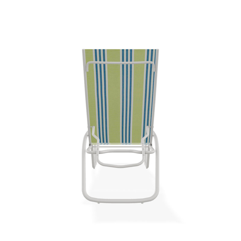 Outdoor Rust-Resistant Metal Chaise Lounge, Beacon Taupe Sunbrella®, Textured Snow