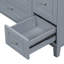 Meuble-lavabo simple autoportant 36 po avec plateau en résine Chrishad, meuble-lavabo avec charge USB, 2 portes et 3 tiroirs-934646123