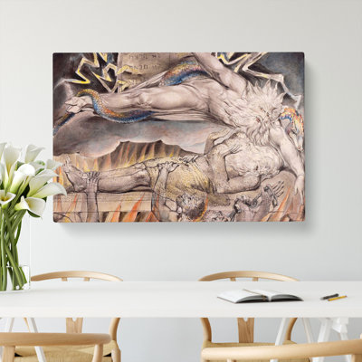 Jobs Evil Dreams by William Blake - Wrapped Canvas