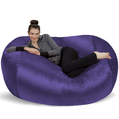 Bean Bag Sofa Lounger - Plush 6 Ft Bean Bag Sofas with Super Soft Microsuede Cover - XL Memory Foam Stuffed Lounger Chairs for Kids, Adults, Couples - Bean Bag Chair Furniture in Multiple Colors