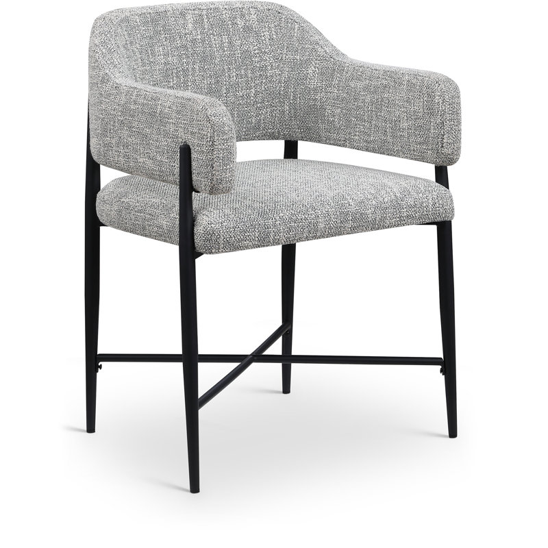 Jacenta Fabric Dining Chair, Grey Polyester Fabric