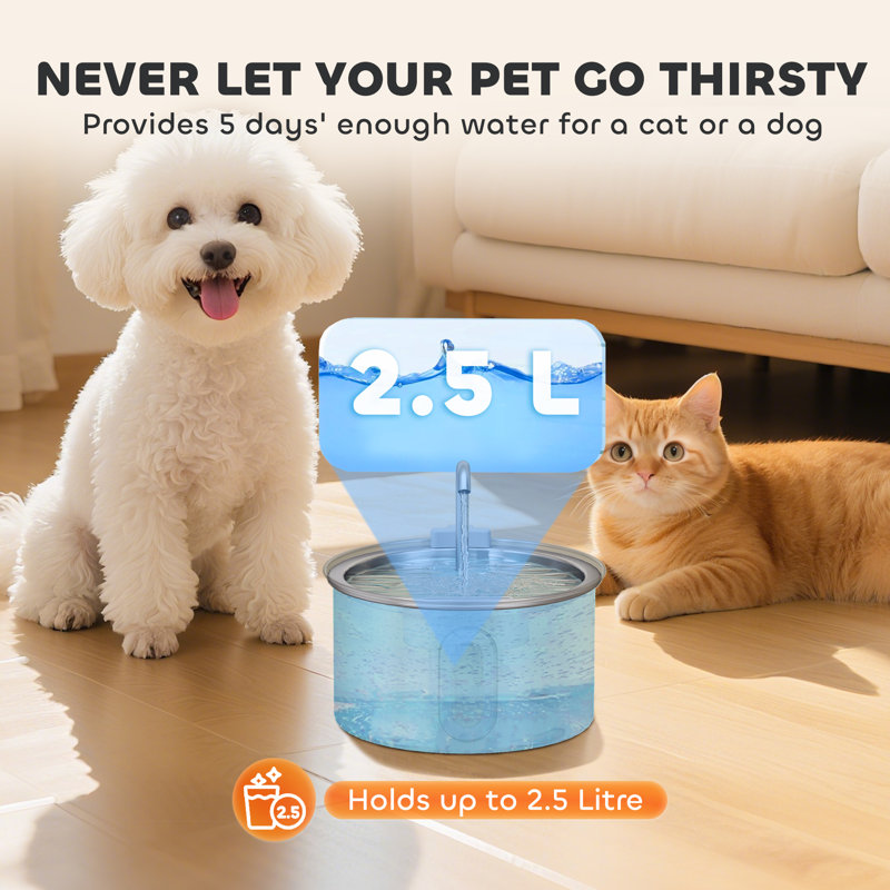 2500ml Anti-Skid Pet Fountain