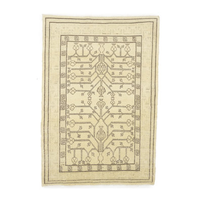 Beige Traditional 3X5 Handmade Oriental Area Rug
