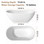 Baignoire de trempage autoportante en pierre 64,56 "x 32,27" Crescent