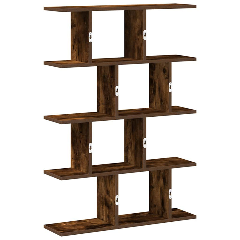 Aythan 12 Piece Bracket Shelf, Smoked Oak