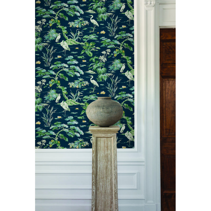 Bridgewater Floral Double Roll, Navy