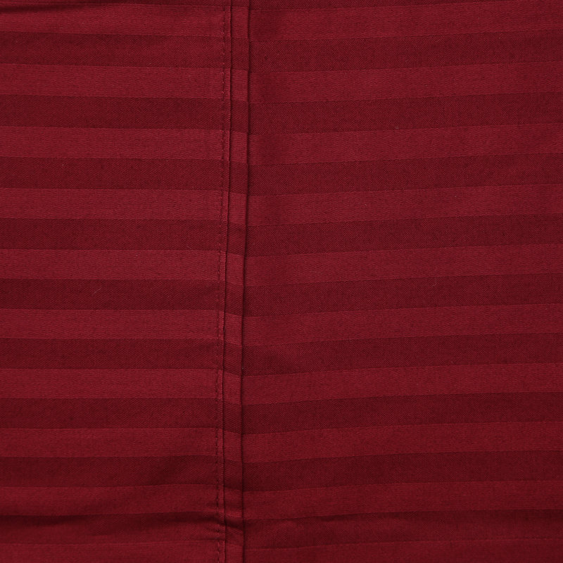 Kinvara 400 Thread Count Cotton Blend Stripe Deep Pocket Sheet Set, California King, Burgundy