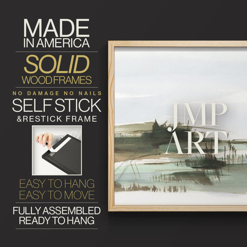 Marsh Reeds III -Framed Print - Restickable, Natural, 11" H x 14" W