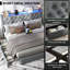 Oneita Bed Frame with Upholstered Headboard and 4 Drawers, Built-in Charging Station and LED Lights-964932628