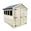 Tomo 6 ft. W x 6 ft. D Solid Wood Garden Shed