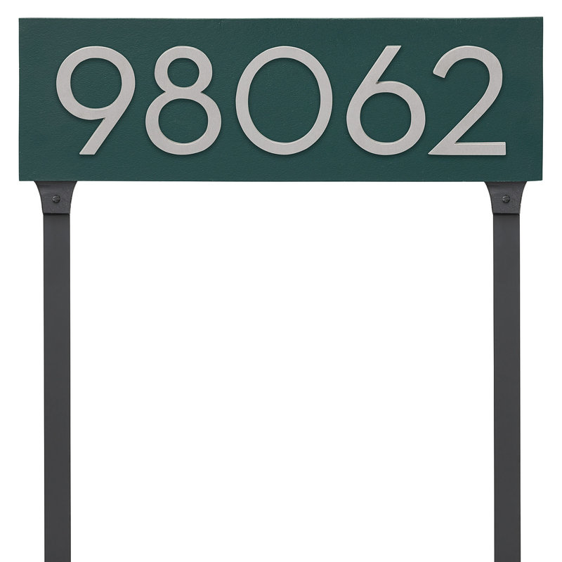 Rectangle pour pelouse, Vert chasseur / aluminium brossé, Oui