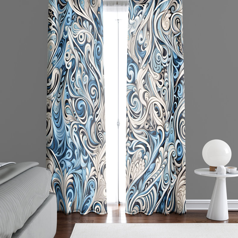Semi Sheer Curtain Pair, 40" W x 61" L