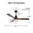 52'' Six Speeds LED Ceiling Fan With Remote