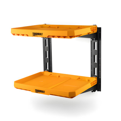  StackTech 2-Shelf System, Wall Mounted Tool Storage Organizer Shelves