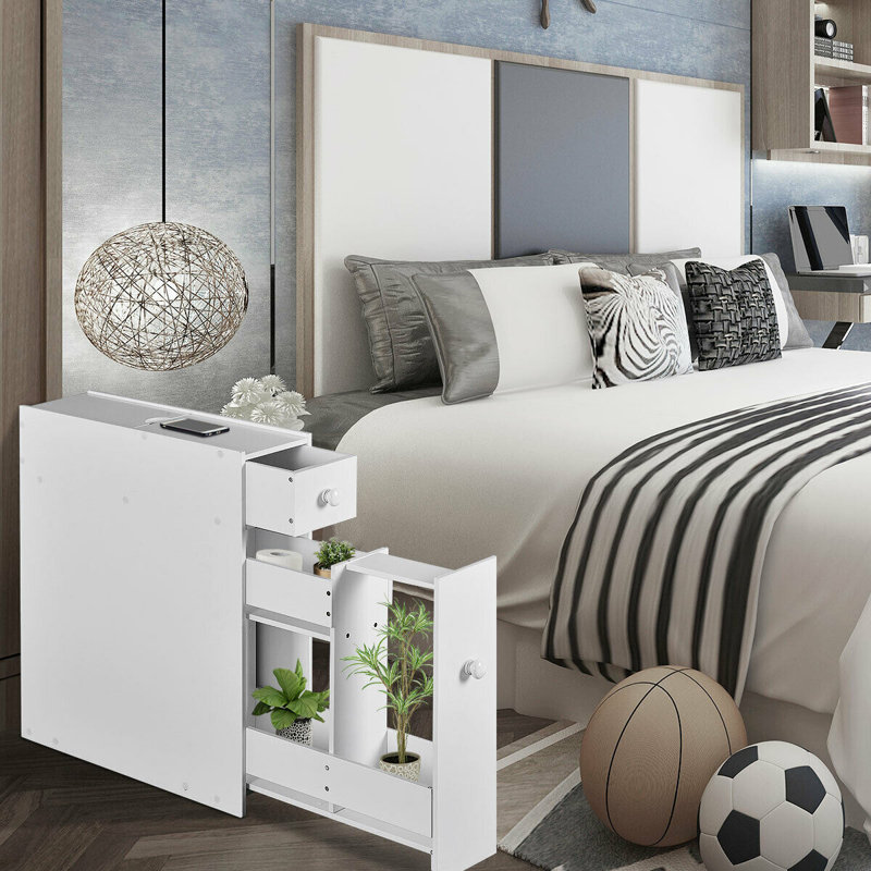 Fionnan Freestanding Linen Cabinet, White