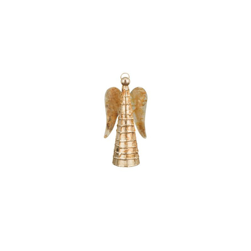 Décoration ange flamme or 10 pouces - Objets décoratifs en métal standard, H 3 po x l 10 po x P 4,75 po