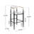 Counter Height Upholstered Bar Stools With Backs, Iron Legs, And Comfortable Fabric Seating, 260LBS Weight Capacity, Set Of 2-1732611333