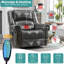 Fauteuil inclinable manuel pivotant de 40 po de largeur avec masseur-1200066317