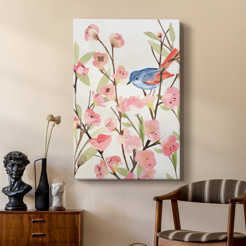 Cerisier en fleurs II - galerie Cavas sur mesure, H 18 po x l 12 po