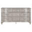 Commode et commode en chêne argenté, rangement polyvalent pour chambre à coucher / salon