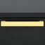 Table de chevet rectangulaire noire et dorée à 2 tiroirs-1214254297
