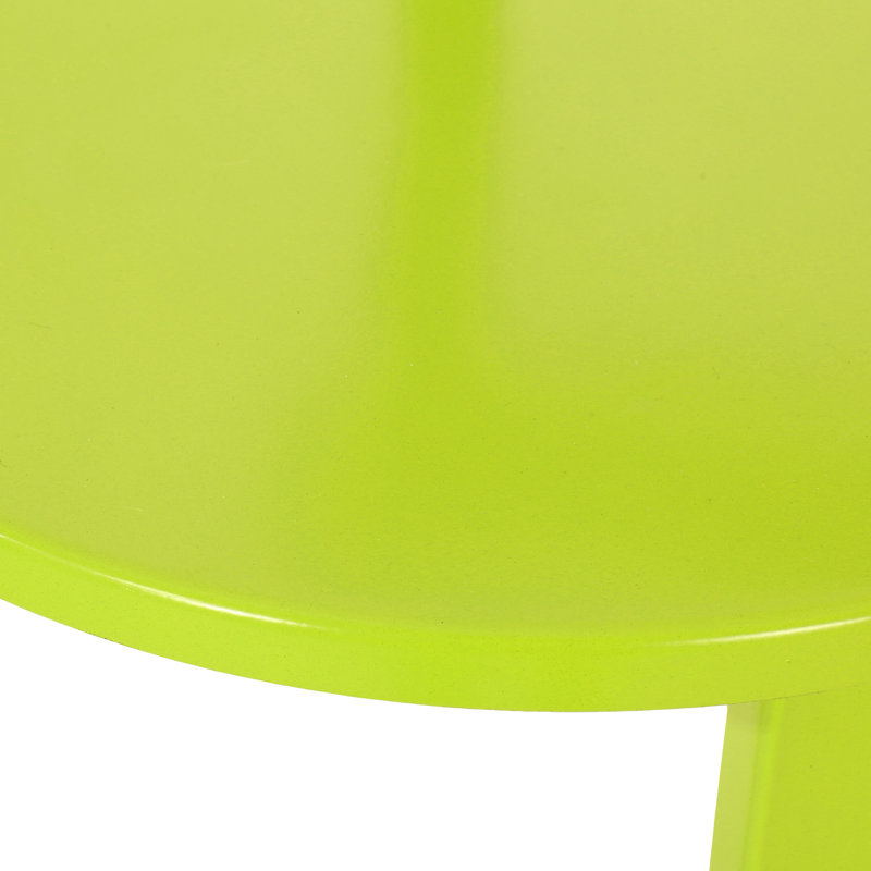 Mobilier de bistro vert lime, structure en fer thermolaqué, 2 chaises et 1 table incluses, conçu pour l'extérieur, tendance et