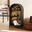 Étagère arquée autoportante à 4 niveaux à 4 niveaux, armoire de rangement asymétrique ouverte, étagère en bois pour hall d'entrée, salon, chambre à coucher, couloir-132959106
