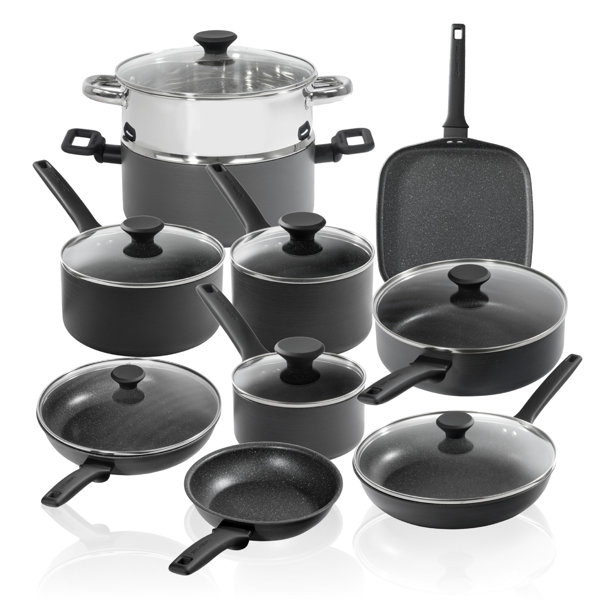  Granitestone Original Stackmaster 5 Piece Mini Cookware Set,  Scratch-Resistant Nonstick Pots and Pans, Granite-coated Anodized Aluminum  Dishwasher Safe PFOA-Free Stackable Cooking Set As Seen On TV: Home &  Kitchen