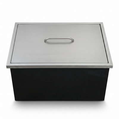 Bac à glaçons commercial en acier inoxydable avec couvercle coulissant 46QT