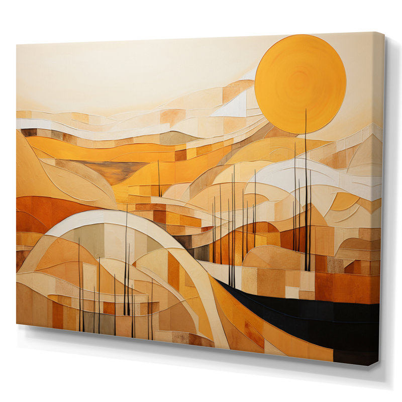 «Abstract Canyon Mirage» - Impression, H 12 po x l 20 po x P 1 po, Toile tendue