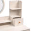 Table de coiffeuse avec miroir à DEL et rangement spacieux - tendance, L 31,5 po - l 43,2 po x P 15,8 po x H 48,1 po