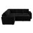 Hoelscher L-shaped Sleeper Sectional Upholstered Sofa Bed With Storage Space Black-916675499