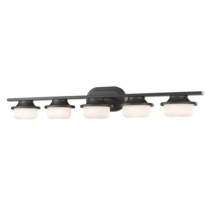 Éclairage pour salle de bain 5 lumières DEL Hymel, Bronze