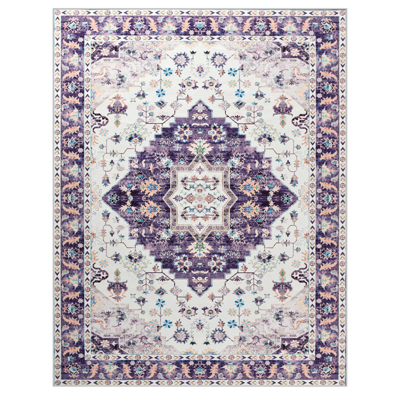Tapis rectangulaire Sharone avec envers antidérapant, Rectangulaire 8 pi x 10 pi