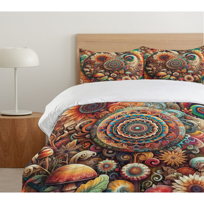Hippie Duvet Cover, King Duvet Cover + 2 Standard Shams