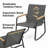 3-Piece  Outdoor Patio Conversation Rocking Set With Table，Seating Group-1398740742
