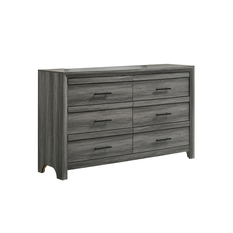 Commode à 6 tiroirs l 63 po Zarrah, Grey