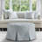 32" Round Tufted Skirted Ottoman