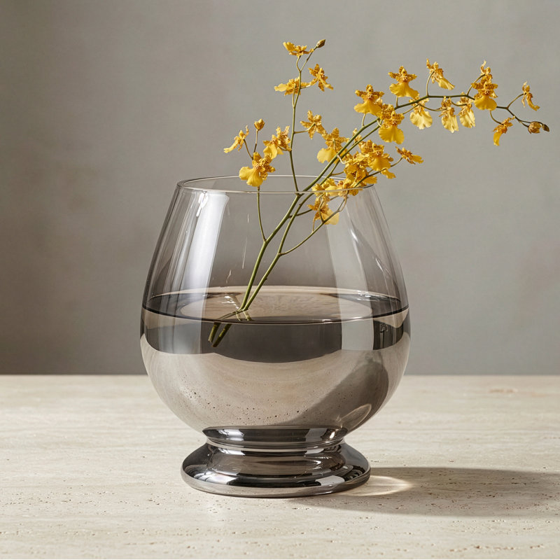 Porte-bougie en verre à miroir 8 po Verona, 8 pouces
