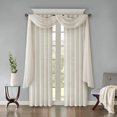 Panneau de rideau transparent en polyester Angelos