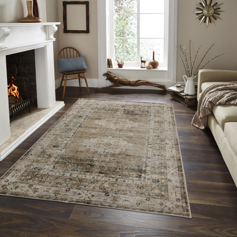 Tapis antidérapant Darryl-James, Rectangle 3 pi 6 po x 5 pi 6 po
