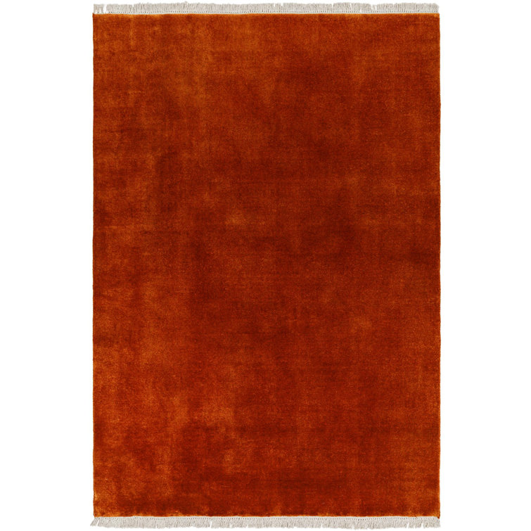 Clio Hand Loomed Wool Area Rug in Red