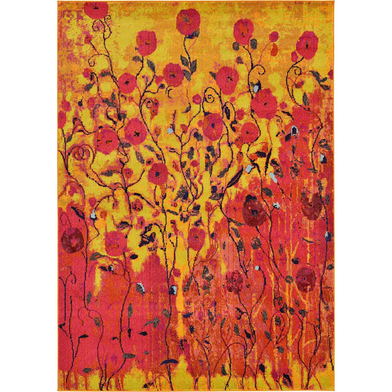 Abstract Indoor Rug, Rectangle 7' x 10'
