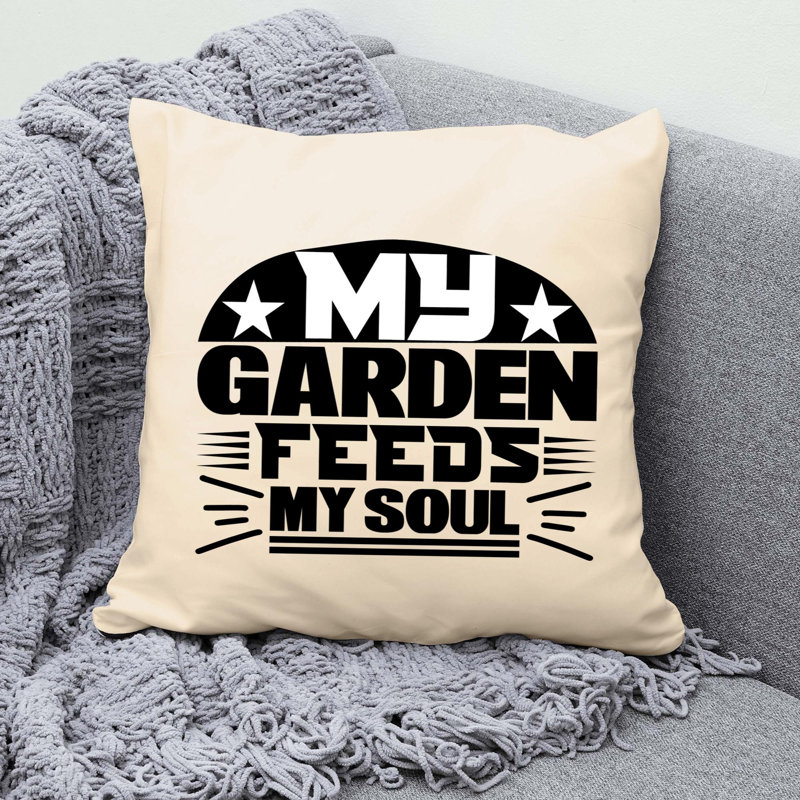 Amant de jardin - Citation amusante 756 - Coussin décoratif inclus, H 20 po x l 20 po